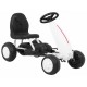 Kart cu pedale roti si scaun din plastic 60x35x39 cm Gokart - Alb