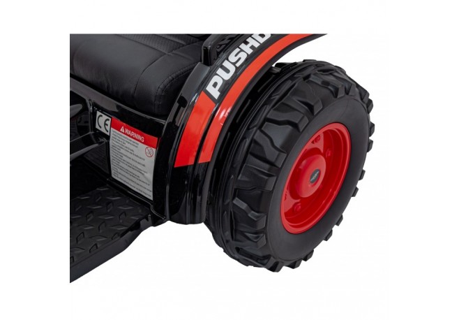 Excavator electric cu brat mobil roti EVA scaun tapitat 124x65x65 cm putere 70W - Rosu