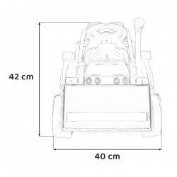 Buldozer electric cu cupa mobila roti si scaun din plastic 86x40x42 cm putere 25W - Albastru