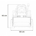 Buldozer electric cu cupa mobila roti si scaun din plastic 86x40x42 cm putere 25W - Albastru