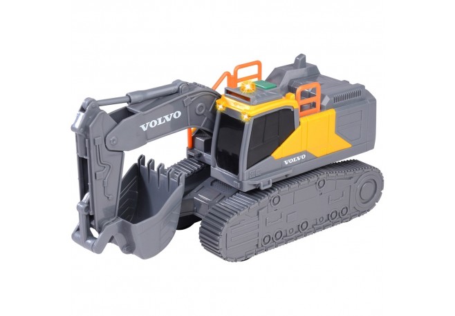 Excavator Dickie Toys Volvo Tracked Excavator 23 cm cu lumini si sunete