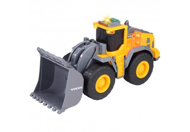 Buldozer Dickie Toys Volvo Wheel Loader 23 cm cu lumini si sunete