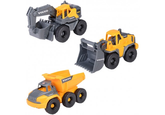 Set Dickie Toys Construction Set cu 3 vehicule 16 cm