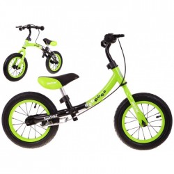 Bicicleta fara pedale cu frana si cadru variabil roti gonflabile Boomerang SporTrike - Verde