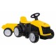 Tractor electric cu remorca TR1908T roti si scaun din plastic 112x40x43 cm putere 25W - Galben