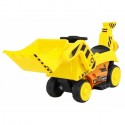 Excavator electric cu cupa mobila JJ309 roti si scaun din plastic 113x41x52 cm putere 6V - Galben