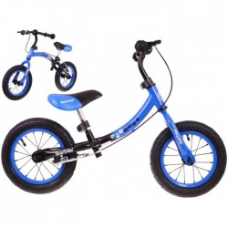 Bicicleta fara pedale cu frana si cadru variabil roti gonflabile Boomerang SporTrike - Albastru