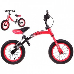 Bicicleta fara pedale cu frana si cadru variabil roti gonflabile Boomerang SporTrike - Rosu