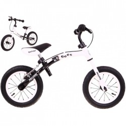 Bicicleta fara pedale cu frana si cadru variabil roti gonflabile Boomerang SporTrike - Alb