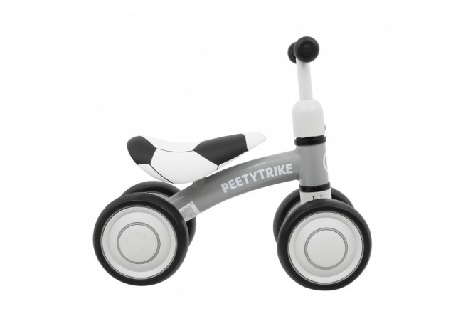 Bicicleta fara pedale cu 4 roti din plastic SporTrike - Alb