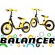 Bicicleta fara pedale cu frana suport picioare roti gonflabile Balancer SporTrike - Galben
