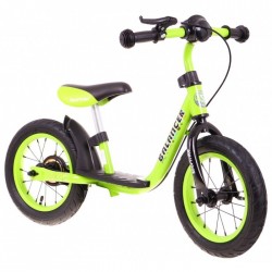 Bicicleta fara pedale cu frana suport picioare roti gonflabile Balancer SporTrike - Verde