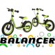 Bicicleta fara pedale cu frana suport picioare roti gonflabile Balancer SporTrike - Verde