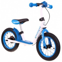 Bicicleta fara pedale cu frana suport picioare roti gonflabile Balancer SporTrike - Albastru