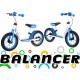 Bicicleta fara pedale cu frana suport picioare roti gonflabile Balancer SporTrike - Albastru