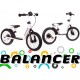 Bicicleta fara pedale cu frana suport picioare roti gonflabile Balancer SporTrike - Alb