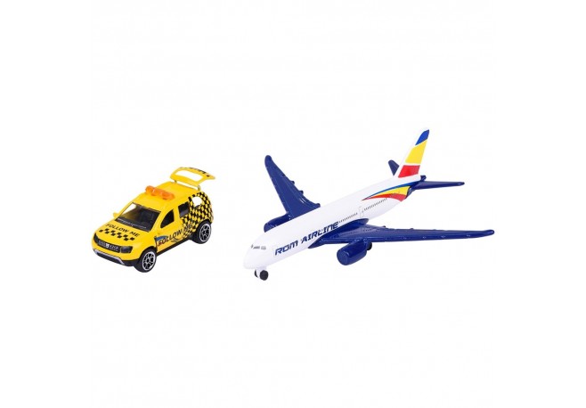 Set Majorette Dacia Duster Airport cu o masinuta si un avion
