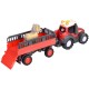 Tractor Simba ABC Massey Ferguson Animal Trailer 30 cm cu lumini sunete remorca si figurina