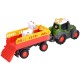 Tractor Simba ABC Fendt Animal Trailer 30 cm cu lumini sunete remorca si figurina