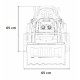 Excavator electric cu brat mobil HL389 roti EVA scaun tapitat 124x65x65 cm putere 70W - Galben