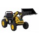 Excavator electric cu brat mobil HL389 roti EVA scaun tapitat 124x65x65 cm putere 70W - Galben