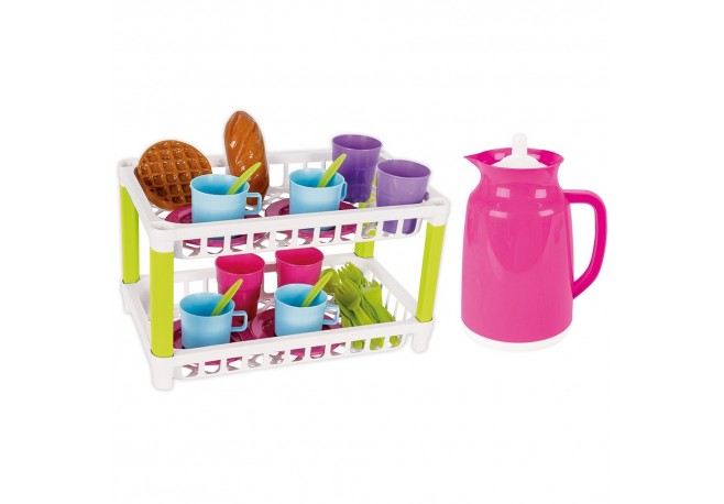 Set de servit ceaiul Pilsan Hamarat Two-Tier Tea pink