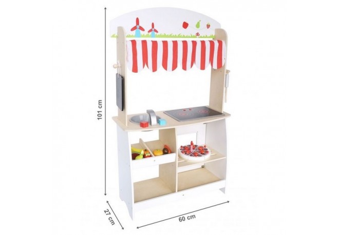 Bucatarie Ecotoys CA04063 + set accesorii - Resigilat