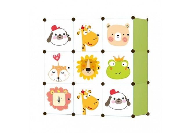 Raft modular cu 9 compartimente pentru camera copilului Ecotoys M14978_1