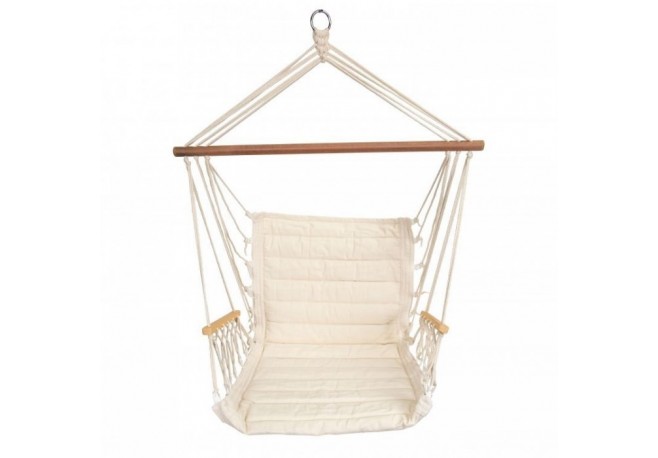 Leagan Suspendat Pentru Interior/exterior Cu Spatar 2 manere Cuib De Barza 120 kg GW-924 Alb