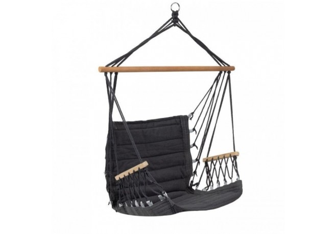 Leagan Suspendat Pentru Interior/exterior Cu Spatar 2 manere Cuib De Barza 120 kg GW-924 Gri