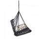 Leagan Suspendat Pentru Interior/exterior Cu Spatar 2 manere Cuib De Barza 120 kg GW-924 Gri