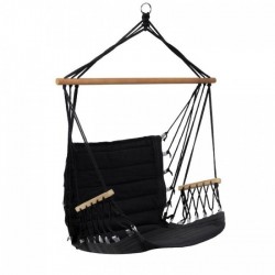 Leagan Suspendat Pentru Interior/exterior Cu Spatar 2 manere Cuib De Barza 120 kg GW-924 Negru