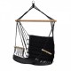 Leagan Suspendat Pentru Interior/exterior Cu Spatar 2 manere Cuib De Barza 120 kg GW-924 Negru
