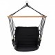 Leagan Suspendat Pentru Interior/exterior Cu Spatar 2 manere Cuib De Barza 120 kg GW-924 Negru