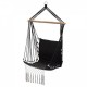 Leagan Suspendat Pentru Interior/exterior Cu Spatar Cuib De Barza 120 kg GW-923 Negru