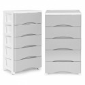 Raft pe roti cu 5 compartimente pentru depozitarea jucariilor ModernHome - Gri