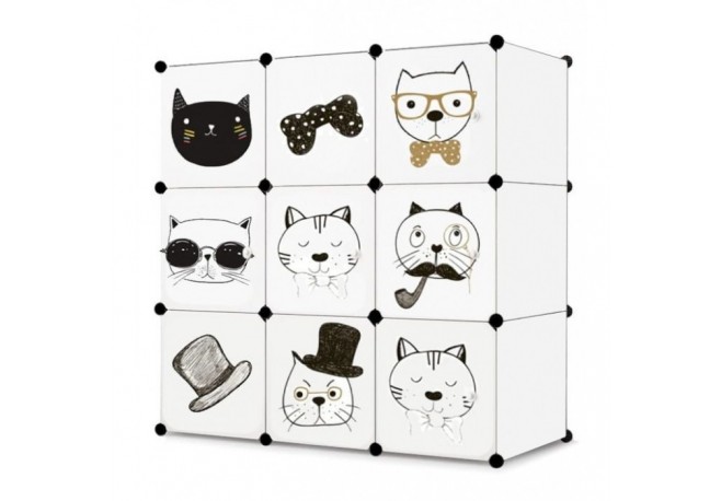 Raft modular cu 9 compartimente pentru camera copilului Ecotoys M15228_1