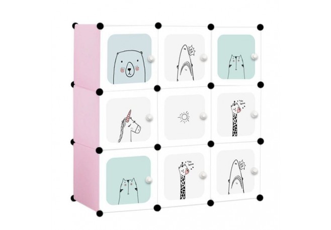 Raft modular cu 9 compartimente pentru camera copilului Ecotoys M15229_1