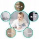 Incuietori de siguranta pentru usi si sertare 6 bucati Ricokids 798200 - Alb