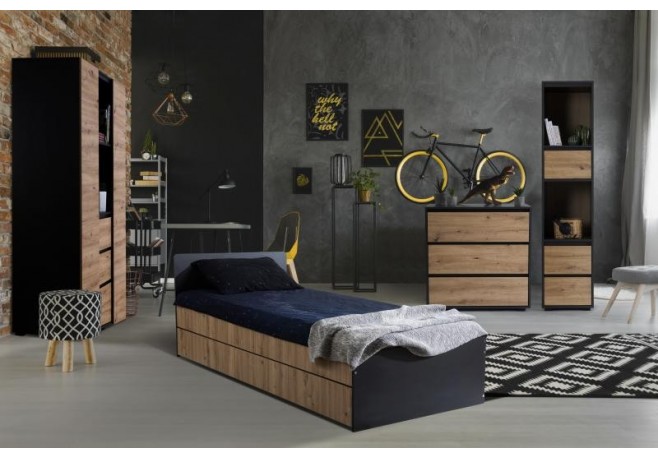 Mobilier Camera copii Tineret KLUPS DALIA Antracit-Stejar