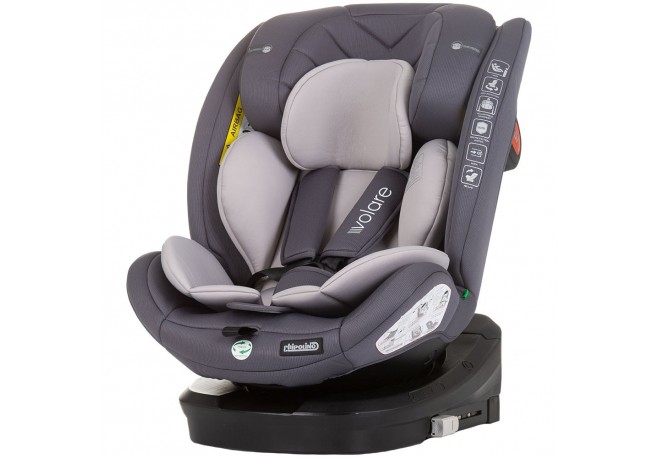 Scaun auto Chipolino Volare I-Size 40-150 cm granite cu sistem Isofix