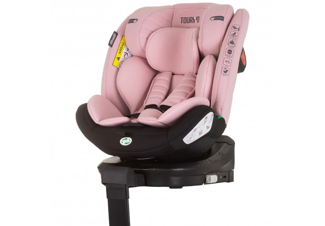 Scaun auto Chipolino Tourino I-Size 40-150 cm flamingo cu sistem Isofix