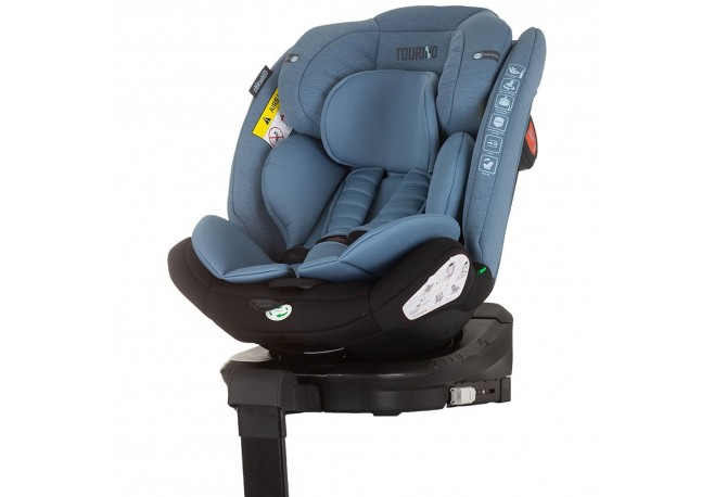 Scaun auto Chipolino Tourino I-Size 40-150 cm blue cu sistem Isofix