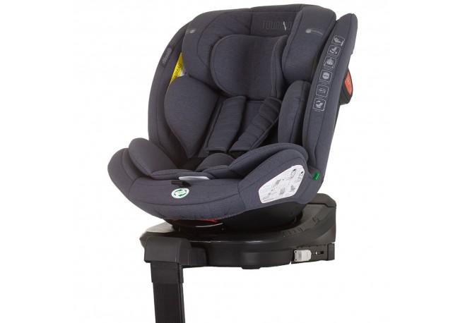 Scaun auto Chipolino Tourino I-Size 40-150 cm granite cu sistem Isofix
