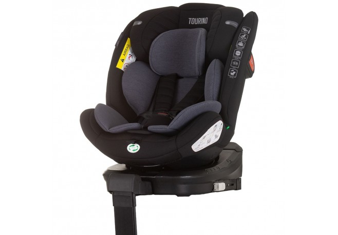 Scaun auto Chipolino Tourino I-Size 40-150 cm obsidian cu sistem Isofix