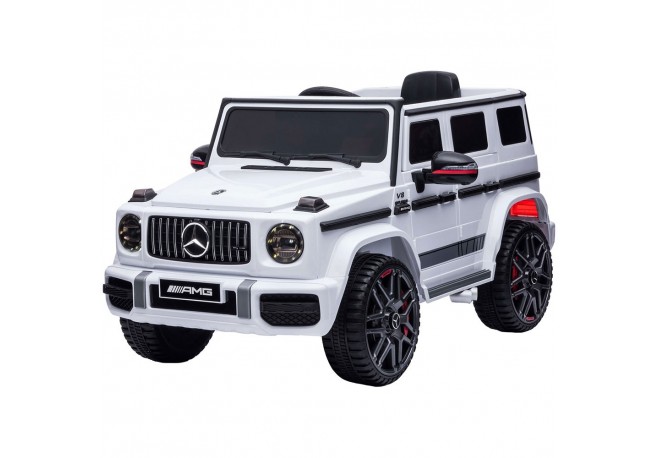 Masinuta electrica Chipolino SUV Mercedes G63 AMG cu scaun din piele si roti EVA white