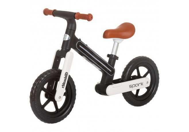 Bicicleta fara pedale Chipolino Spark black white