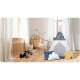 Cort de joaca pentru copii cu lumini si 3 pernite Nukido 120 x 120 x 165 cm - Bleumarin