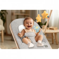 Balansoar pentru copii 2 in 1 cu jucarii Nukido 705300 Gri