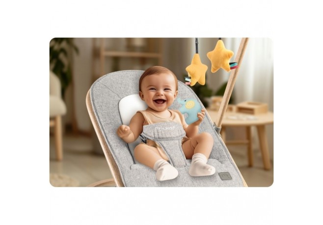 Balansoar pentru copii 2 in 1 cu jucarii Nukido 705300 Gri